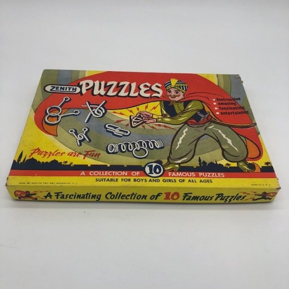 Rare, vintage Zenith Puzzles A Collection of 10 famous Puzzles (metal) - Picture 8 of 9